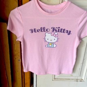 Hello kitty crop tshirt